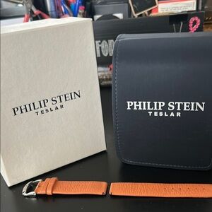 Philip Stein Teslar Orange Leather Watch Strap never worn